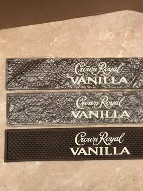 Crown Royal Vanilla Bar Rail Mat 21" x 3.5" - NEW